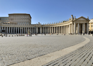 Italy, Rome, Vatican Town Stock Photography. St. Peter's Square and the Papal Residence, Vatican, Rome, Italy.